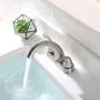 PARLOS 2-Handle Bathroom Sink Faucet with Drain Assembly and Supply Hose Lead-Free cUPC Lavatory Faucet Mixer Double Handle Tap Deck Mounted Brushed Nickel,13598 PARLOS 2-Handle Bathroom Sink Faucet with Drain Assembly and Supply Hose Lead-Free cUPC Lavatory Faucet Mixer Double Handle Tap Deck Mounted Brushed Nickel,13598