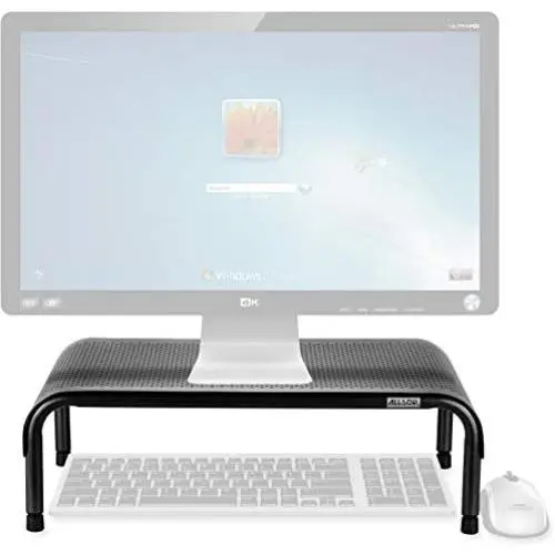 Allsop Metal Art Ergo 3 Adjustable Monitor Stand, TV / Laptop Riser, 3 Height Levels with Micro Leg Adjustments, Non-Skid, Holds 35 lbs (31630) Allsop Metal Art Ergo 3 Adjustable Monitor Stand, TV / Laptop Riser, 3 Height Levels with Micro Leg Adjustments, Non-Skid, Holds 35 lbs (31630)