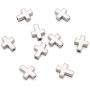 Beadthoven 20pcs Tibetan Style Platinum Alloy Cross Pendant Crucifix Beads for DIY Religious Bracelet Necklace Jewelry Making 15x12x5mm