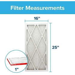 Filtrete 16x25x1, AC Furnace Air Filter, MPR 1000, Micro Allergen Defense, 2-Pack (exact dimensions 15.719 x 24.72 x 0.84)