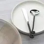 Gourmet Settings 5-Pieces Hostess Silverware - Treble Clef Collection Matte/Polished Metal Flatware Serving Set, Stainless Steel Kitchen Utensils Knife/Fork/Spoons, Dishwasher Safe Gourmet Settings 5-Pieces Hostess Silverware - Treble Clef Collection Matte/Polished Metal Flatware Serving Set, Stainless Steel Kitchen Utensils Knife/Fork/Spoons, Dishwasher Safe