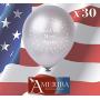 30 PC Biodegradable Balloons: Silver Funeral Balloons for Balloon Releases & Sympathy Gifts | Metallic Silver- Until We Meet Again