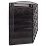 Klickpick Office 5 Sections Hanging Files Wall Mounted Metal Mesh Document File Organizer Magazine Holder Rack Organizer Section Racks Multipurpose Use to Display Files, Magazine, Newspapers- Black