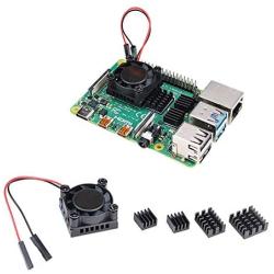 Enokay Raspberry Pi 4 Model B Heat Sink Single Cooling Fan RAM Heatsink Set