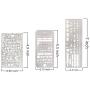 Yansanido Pack of 3 Stainless Steel Drawing Ruler Painting Stencils Scale Template Sets Graphics Stencils Number Template Ruler Stencils for Very Fine Pen Tip (3 Pack)
