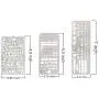 Yansanido Pack of 3 Stainless Steel Drawing Ruler Painting Stencils Scale Template Sets Graphics Stencils Number Template Ruler Stencils for Very Fine Pen Tip (3 Pack)