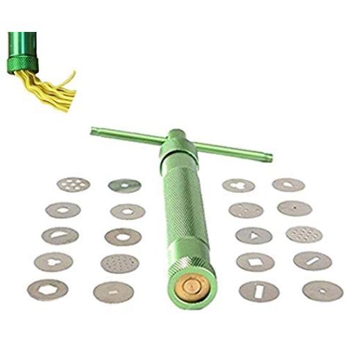 TERMATH Clay Extruder Gun with 20 Tips Sugar Paste Extruder Cake Decor Tools