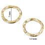 Hand Hammered 14k Gold-Filled 7 mm Hoops Rings or Loops Jewelry Findings for Your DIY Earrings Necklaces & Bracelets Creations, 6 Pcs