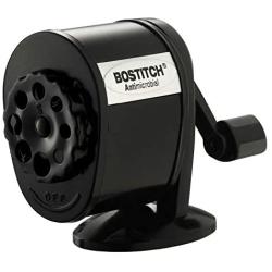 Bostitch Metal Antimicrobial Manual Pencil Sharpener, Black (MPS1-BLK)