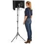 XTUGA UL03 Wind Screen Bracket Stand with Metal Tube, Non-slip Feet, Adjustable Height, 73.62 inches 1/4 And 3/8-inch Thread Mount Stand,Suitable for Supporting Acoustic Isolation Shield in Studio