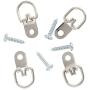 Genie Crafts 100-Pack 1 Inch Metal D Ring Picture Hangers with Screws