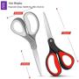 Scissors, Niutop 8'' All-Purpose Ergonomic Super Comfort Soft Grip Office Scissors Craft Shears Stainless Steel Sharp Scissors for Office Home Household School Supplies, Right/Left Handed, 3-Pack