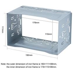 Universal Double DIN Installation Slot Metal Car Stereo Radio Mounting Frame 2DIN Universal Car Radio Adapter in-Dash Mounting Frame Complete Fitting Kit