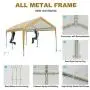 ADVANCE OUTDOOR 20x10 ft Heavy Duty Carport Car Canopy Garage Boat Shelter Party Tent, Adjustable Height from 6.5ft to 8.0ft, Beige ADVANCE OUTDOOR 20x10 ft Heavy Duty Carport Car Canopy Garage Boat Shelter Party Tent, Adjustable Height from 6.5ft to 8.0ft, Beige