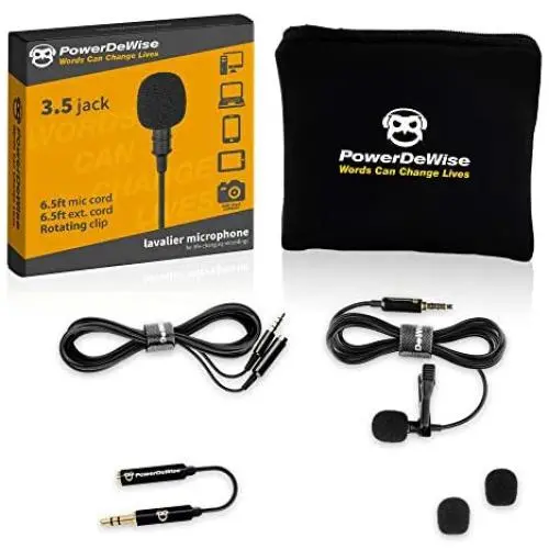 Professional Grade Lavalier Lapel Microphone Omnidirectional Mic with Easy Clip On System Perfect for Recording Youtube / Interview / Video Conference / Podcast / Voice Dictation / iPhone/ASMR Professional Grade Lavalier Lapel Microphone Omnidirectional Mic with Easy Clip On System Perfect for Recording Youtube / Interview / Video Conference / Podcast / Voice Dictation / iPhone/ASMR