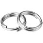 EBOOT 100 Pieces Split Rings Set Mini Key Chain Ring Metal Key Rings, Silvery (0.39 Inch)