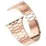 [Upgraded] Wolait Compatible with Apple Watch Band 40mm 38mm , Ultra Thin Solid Stainless Steel Band for Apple iWatch SE Series 6/5/4/3/2/1 Men Women - New Rose Gold