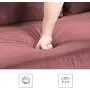 VASAGLE Sofa, Couch for Living Room, Velvet Surface, for Apartment, Small Space, Solid Wood Frame, Metal Legs, Easy Assembly, Mid-Century Modern Design, 71.3 x 32.3 x 33.9 Inches, Pink ULCS002P01 VASAGLE Sofa, Couch for Living Room, Velvet Surface, for Apartment, Small Space, Solid Wood Frame, Metal Legs, Easy Assembly, Mid-Century Modern Design, 71.3 x 32.3 x 33.9 Inches, Pink ULCS002P01