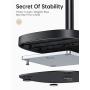 Cell Phone Stand, Angle Height Adjustable LISEN Phone Stand for Desk, Thick Case Friendly Phone Holder Stand for Desk, Compatible with All Mobile Phones,iPhone,Switch,iPad,Tablet(4-10in)-Full Black