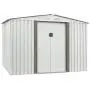 SUNCROWN Outdoor Garden Storage Shed White 6X8 FT Yard Storage Tool with Sliding Door for Lawn Equipment Garden Backyard - White SUNCROWN Outdoor Garden Storage Shed White 6X8 FT Yard Storage Tool with Sliding Door for Lawn Equipment Garden Backyard - White
