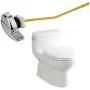 Jmkcoz Angle Fitting Side Mount Toilet Flush Lever Handle for TOTO Kohler Toilet Tank Universal Fit For Most Toilet, Toilet Repair Handle with Nut, Copper Lever