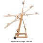MEEDEN Versatile Studio H-Frame Easel - All Media Adjustable Beech Wood Studio Easel, Painting Floor Easel Stand, Movable and Tilting Flat Available, Holds Canvas Art up to 77''