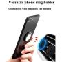 Marble Cell Phone Ring Holder Universal for All Smart Phone Kickstand Metal Grip 360 Degree Rotation Finger Grip Magnetic Stand for Car Mount Compatible with iPhone and All Smartphone (Purple/Gold)