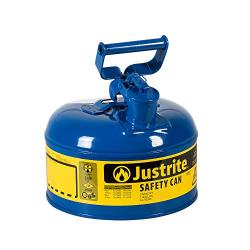 Justrite 7110300 1 Gallon, Galvanized Steel Type I Blue Safety Can