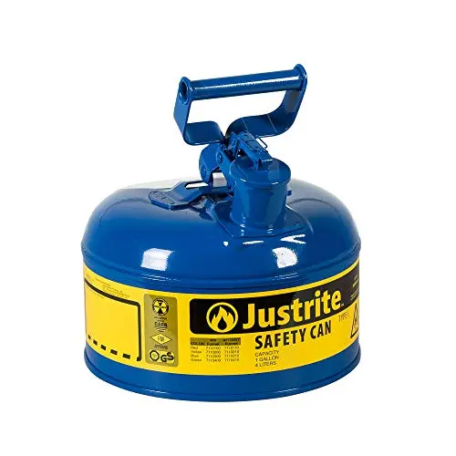 Justrite 7110300 1 Gallon, Galvanized Steel Type I Blue Safety Can Justrite 7110300 1 Gallon, Galvanized Steel Type I Blue Safety Can