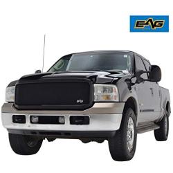 EAG Replacement Grille Black Stainless Steel Wire Mesh with ABS Shell Fit for 05-07 F250/F350