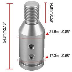 SpeeVech Shift Knob Adapter for Non Threaded Shifters Silver 1.2x1.25 BMW/VW Gear Shifter Adapter