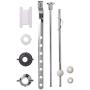 PF WaterWorks PF0907 Assembly Lavatory Pop-Up Drain Repair Kit-Threaded Adjustable Center Pivot Nuts (Universal, Moen, Pfister), 3 Sizes of Balls, Clip, Linkage, Pull Rod, (Plastic), Chrome