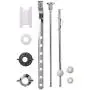 PF WaterWorks PF0907 Assembly Lavatory Pop-Up Drain Repair Kit-Threaded Adjustable Center Pivot Nuts (Universal, Moen, Pfister), 3 Sizes of Balls, Clip, Linkage, Pull Rod, (Plastic), Chrome