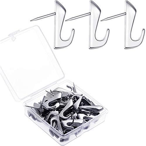 50 Pieces Pin Hooks Push Pin Hangers Push Pin Style Picture Hooks Picture Hanging Nails Frame Oil Painting Hooks on Wooden or Fabric Wall, High-Heeled Shoes Shape Pushpin Hooks for Home Office