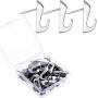 50 Pieces Pin Hooks Push Pin Hangers Push Pin Style Picture Hooks Picture Hanging Nails Frame Oil Painting Hooks on Wooden or Fabric Wall, High-Heeled Shoes Shape Pushpin Hooks for Home Office