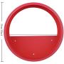 Ecosides Wall Mounted Planter Wall Hanging Planters Metal Plant Terrarium for Indoor Planter, Faux Flower Air Plant Holders Decorative Morden Circle Iron Vase for Succulent Wall Decor(8'' H, Red)