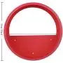 Ecosides Wall Mounted Planter Wall Hanging Planters Metal Plant Terrarium for Indoor Planter, Faux Flower Air Plant Holders Decorative Morden Circle Iron Vase for Succulent Wall Decor(8'' H, Red)