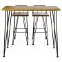 Christopher Knight Home Denali Outdoor Industrial Acacia Wood Bar Set with Finished Iron Frame, Teak Finish / Rustic Metal Christopher Knight Home Denali Outdoor Industrial Acacia Wood Bar Set with Finished Iron Frame, Teak Finish / Rustic Metal