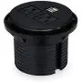 Desktop Power Grommet Hub 2 Power Socket & Dual USB Ports For Office Desk Grommet Outlet Table Recessed Power Outlet Durable Plastic Top (Black) with 5.9 FT Power Cord
