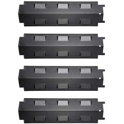 Unicook Porcelain Grill Heat Plate 4 Pack, Grill Replacement Parts, 14 5/8'' L Steel Heat Tent, Heat Shield Plate, Grill Burner Cover, Flame Tamer, Flavorizer Bar for BBQ Gas Grill