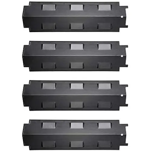 Unicook Porcelain Grill Heat Plate 4 Pack, Grill Replacement Parts, 14 5/8'' L Steel Heat Tent, Heat Shield Plate, Grill Burner Cover, Flame Tamer, Flavorizer Bar for BBQ Gas Grill Unicook Porcelain Grill Heat Plate 4 Pack, Grill Replacement Parts, 14 5/8'' L Steel Heat Tent, Heat Shield Plate, Grill Burner Cover, Flame Tamer, Flavorizer Bar for BBQ Gas Grill