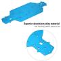 Dilwe RC Car Metal Chassis, Aluminium Alloy Chassis for HSP 1/10 Scale RC Car Remote Control Vehicle Upgrade Part(Blue)