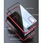 Screen Protector Case for Samsung S20, CeeDoo Galaxy S20 Magnetic Cover with Aluminum Frame Double Tempered Glass Built in Metal Lens Protector, Black