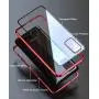CeeDoo Protective Case for Samsung Galaxy S20 Built in Screen Protector Magnetic Flip Cover 360 Degree 9H Tempered Glass with Metal Camera Protector, Red