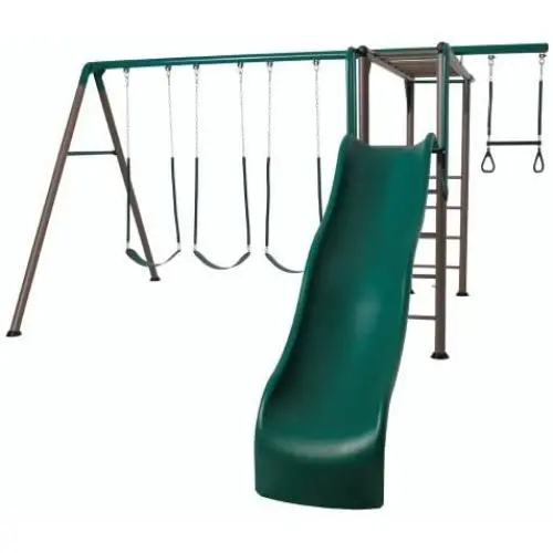 Lifetime Monkey Bar Adventure Swing Set with 9 Foot Wavy Slide Lifetime Monkey Bar Adventure Swing Set with 9 Foot Wavy Slide