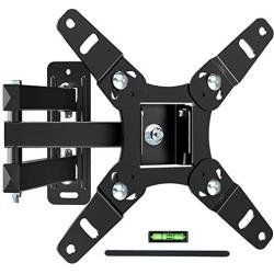 Full Motion TV Wall Mount Bracket for 13-45 Inch TV JUSTSTONE Wall TV Mount Swivel Durable Arms Anti- Glaring Min VESA 75x75mm(3''x3''), Max VESA 200x200mm(8''x8'') up to 55LBS