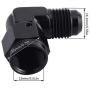 EVIL ENERGY 6AN Female to 6AN Male Flare 90 Degree Swivel Hose Fitting Adapter Aluminium Anodized Black