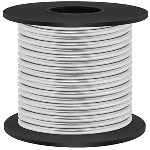 Aluminum Craft Wire 8 Gauge 12 Gauge 18 Gauge, Luxiv 1mm 2mm 3mm Silver Aluminum Wire for Crafting Wire Soft DIY Metal Craft Art Wire (Silver, 8gauge(3mm))