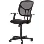 Amazon Basics Mesh, Mid-Back, Adjustable, Swivel Office Desk Chair with Armrests, Black