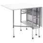 Studio Designs Sew Ready Mobile Height Adjustable Hobby and Craft Cutting Table with Drawers in Silver/White (13374)